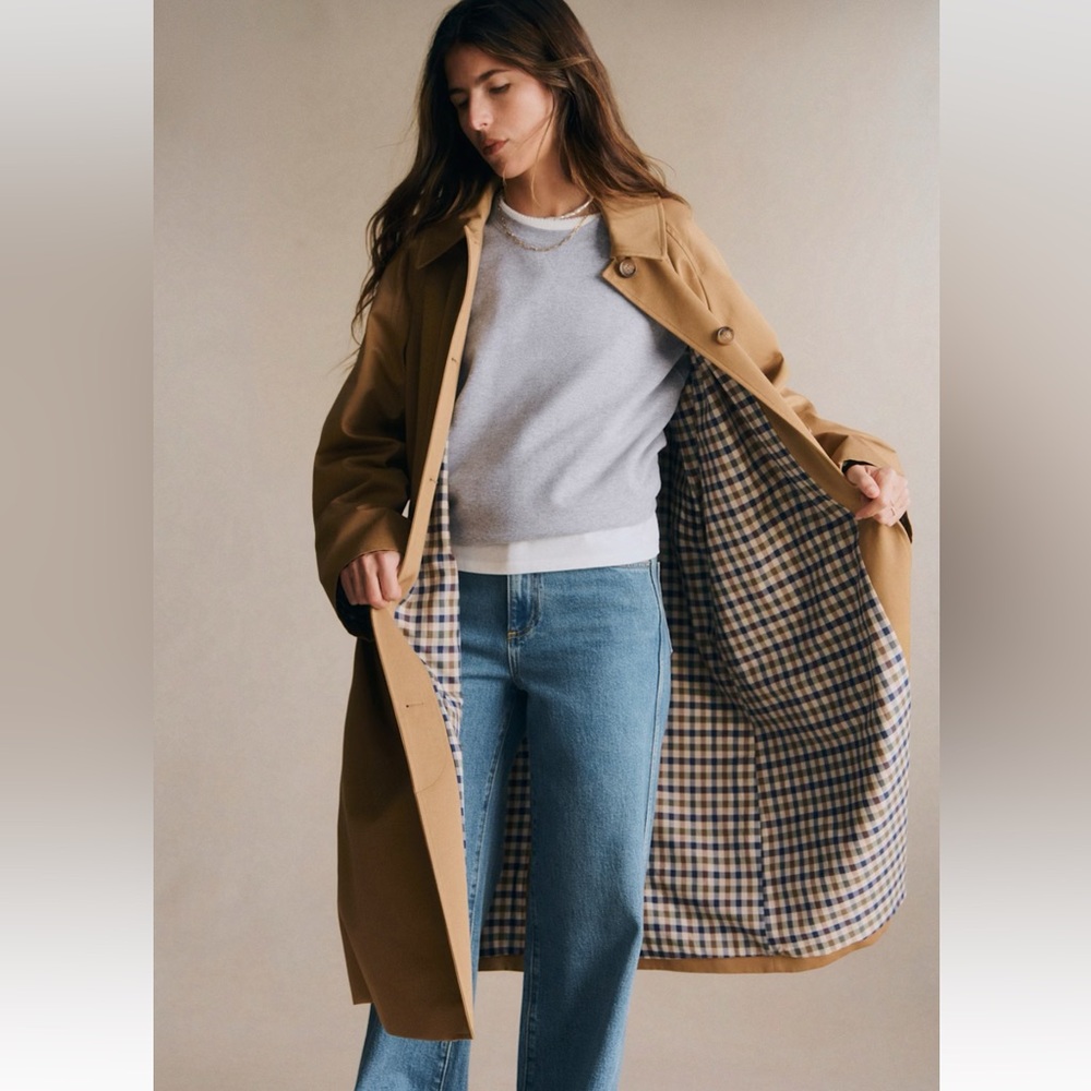 Sezane Clyde Trench Coat in Camel - Picture 6 of 10